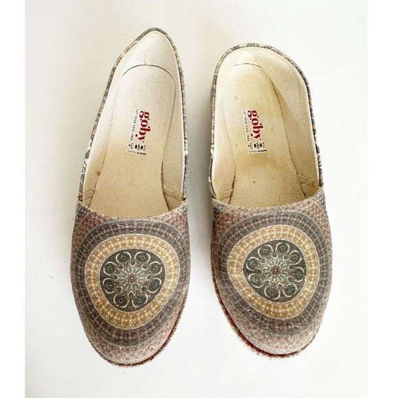 Goby Espadrille Loafer Geometric Size 37 6.5 - Picture 5 of 9